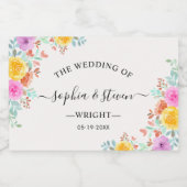 Love in Full Bloom – Springtime Wedding Sparkling Wijnetiket (Enkel label)