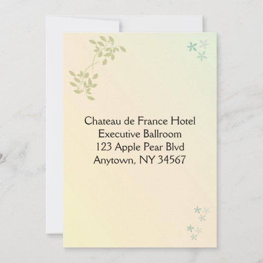 Love in Laurels Verloving Large Text Kaart (Achterkant)