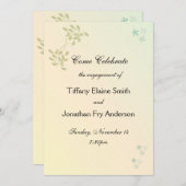 Love in Laurels Verloving Large Text Kaart (Voorkant / Achterkant)