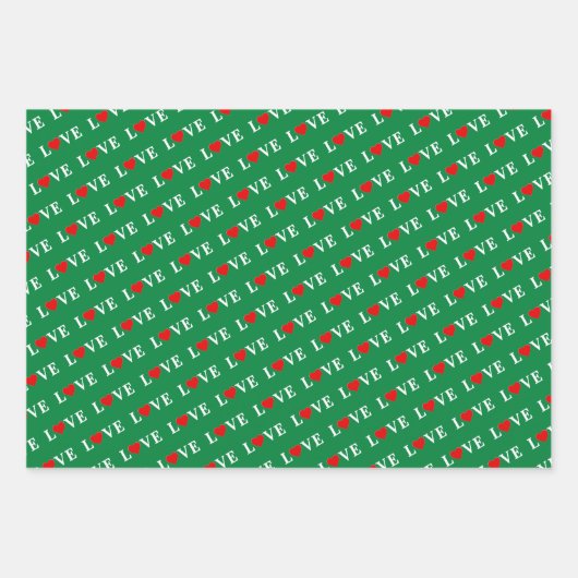 LOVE in LOVE verpakt met LOVE All Purpose Inpakpapier Vel (Voorkant 2)