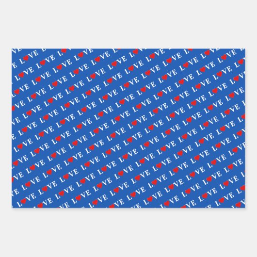 LOVE in LOVE verpakt met LOVE All Purpose Inpakpapier Vel (Voorkant 3)
