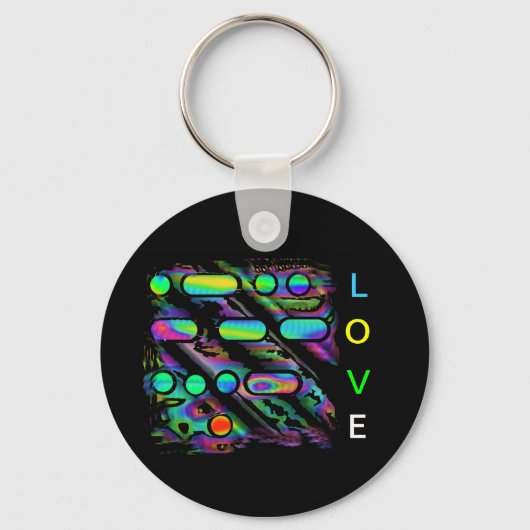 LOVE in Morse Code Sleutelhanger (Voorkant)