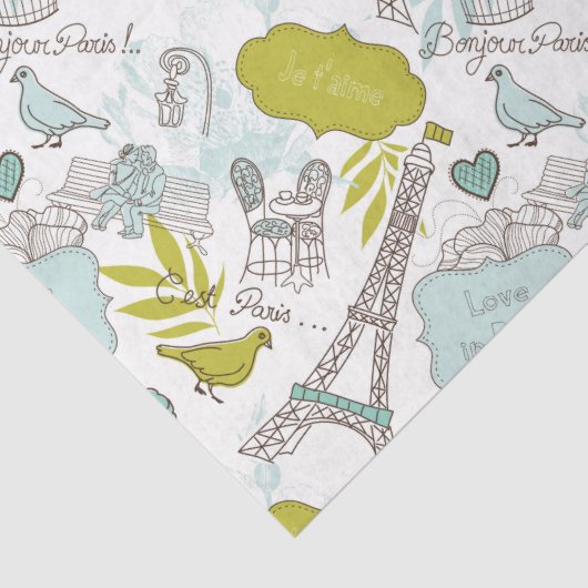Love in Paris Pattern Tissuepapier (Detail)