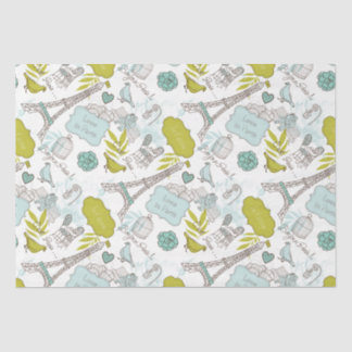 Love in Paris Pattern Tissuepapier