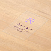 Love in Snow bridal shower purple snowflakes paste Acryl Uitnodigingen (Laagn)