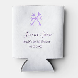 Love in Snow bridal shower purple snowflakes paste Blikjeskoeler