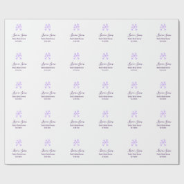 Love in Snow bridal shower purple snowflakes paste Cadeaupapier