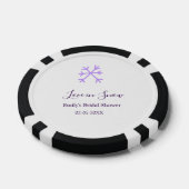 Love in Snow bridal shower purple snowflakes paste Poker Chips (Enkel)