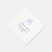Love in Snow bridal shower purple snowflakes paste Servet (Hoek)