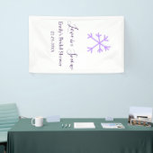 Love in Snow bridal shower purple snowflakes paste Spandoek (Beurs)