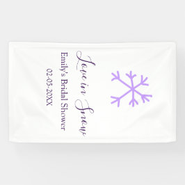 Love in Snow bridal shower purple snowflakes paste Spandoek