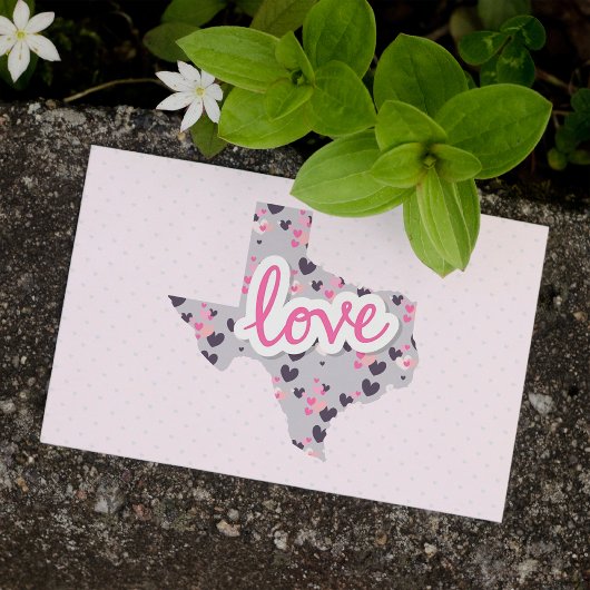 Love in Texas - Valentijnsdag Holiday Briefkaart