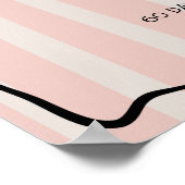 Love in the Air Retro Pink Quirky Bridal Welcome Poster (Hoek)