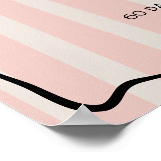 Love in the Air Retro Pink Quirky Bridal Welcome Poster (Hoek)