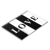 LOVE IN ZWART & WIT Chic Persoonlijk Notitieboek (Linkerzijde)