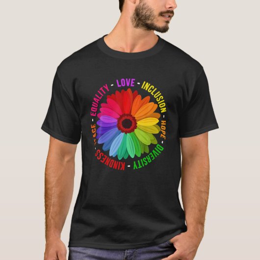 Love Inclusion Diversity Kindness Peace Equal T-shirt (Voorkant)