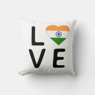 Love - India Flag Sierkussen