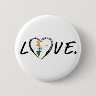 Love India Ronde Button 5,7 Cm