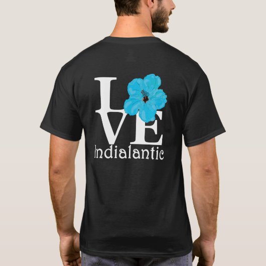 LOVE Indialantic Blue Hibiscus T-shirt (Achterkant)