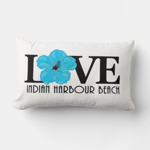 LOVE Indian Harbour Beach Blue Hibiscus Kussen