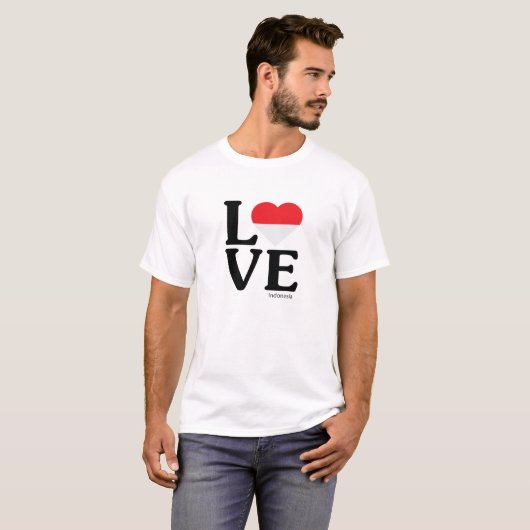 Love Indonesia T-shirt (Voorkant volledig)