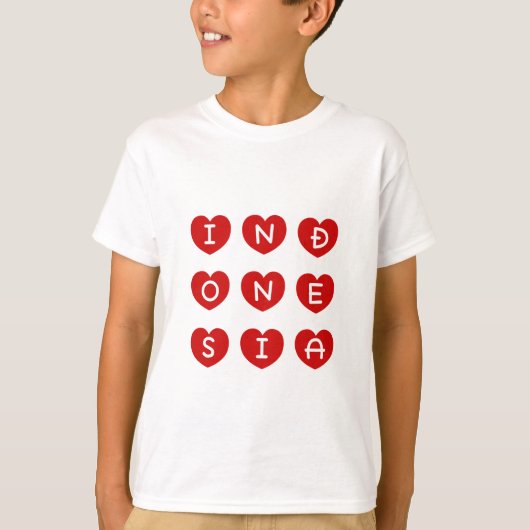 Love Indonesia tshirts, Indonesische kinder tshirt (Voorkant)