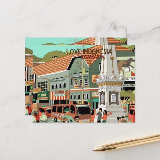 LOVE INDONESIË BRIEFKAART (Voorkant / Achterkant in situ)
