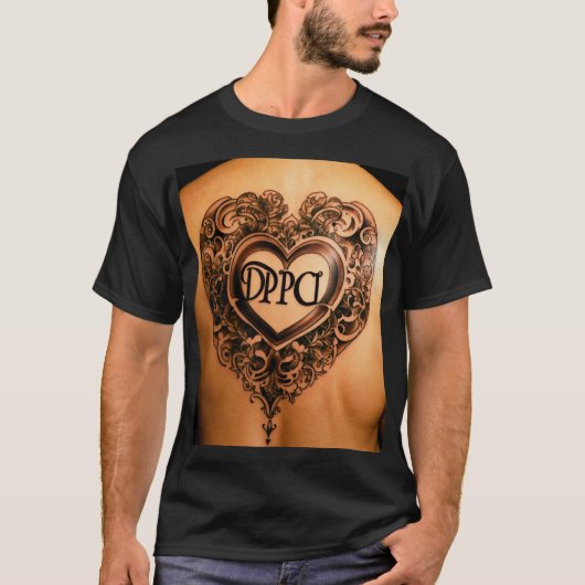 Love & Ink: Heart Tattoo T - shirts voor Bold Soul (Voorkant)