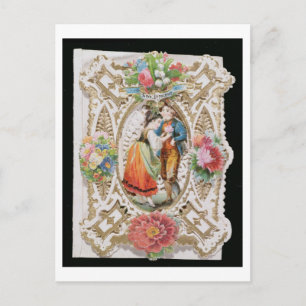 Love, Innocence, Valentijn card, c.1870 (color li Feestdagenkaart