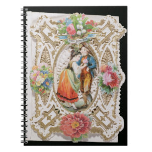 Love, Innocence, Valentijn card, c.1870 (color li Notitieboek