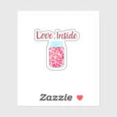 Love Inside Sticker | Valentine Packaging Label (Vel)