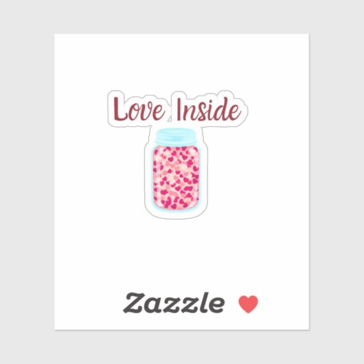Love Inside Sticker | Valentine Packaging Label (Vel)