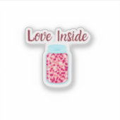 Love Inside Sticker | Valentine Packaging Label (Voorkant)