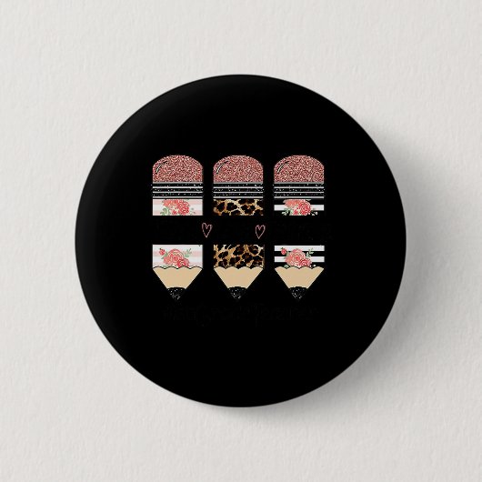 Love Inspire 1e klas leraar Crayon Ronde Button 5,7 Cm (Voorkant)