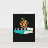Love Inspire Leopard Print Apple Leraar Grappig ca Kaart (Voorkant)