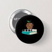 Love Inspire Leopard Print Apple Leraar Grappig ca Ronde Button 5,7 Cm (Voorkant /achterkant)