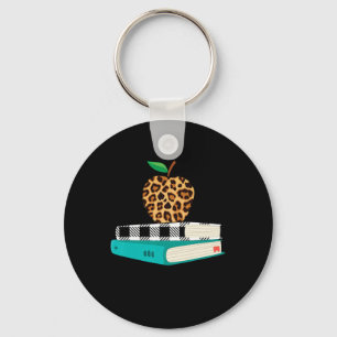 Love Inspire Leopard Print Apple Leraar Grappig ca Sleutelhanger