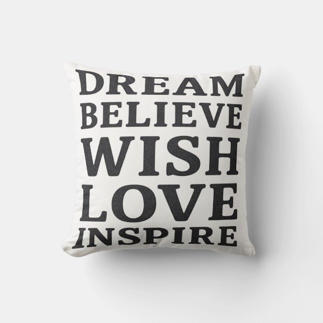 Love Inspire – Motivatie Quote Kussenprint Kussen (Voorkant)
