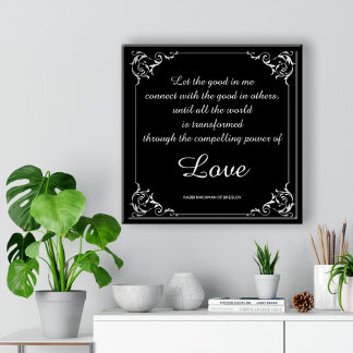 Love Inspirerend Quote van Rabbi Nachman Breslov Poster