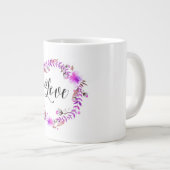 *~* LOVE INTENTIE EMOTO Floral Wreate Grote Koffiekop (Voorkant rechts)