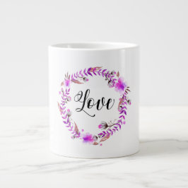 *~* LOVE INTENTIE EMOTO Floral Wreate Grote Koffiekop