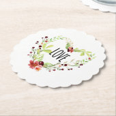 *~* LOVE INTENTIE ONDERZETTER EMOTO Floral Heart (Gekanteld)