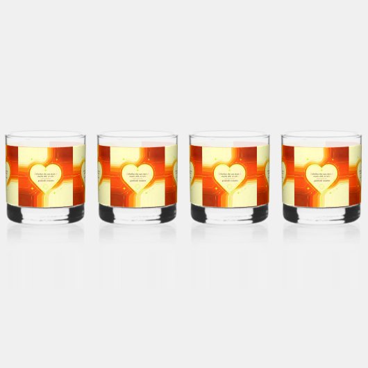 Love & Intention by Gratitude Remains™ | Inspirati Whisky Glas (Voorkant)