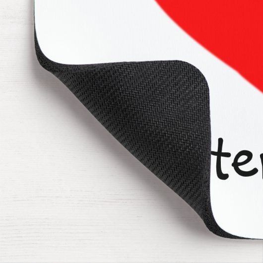 Love Interlaken - Swiss heart mousepad Muismat (Hoek)