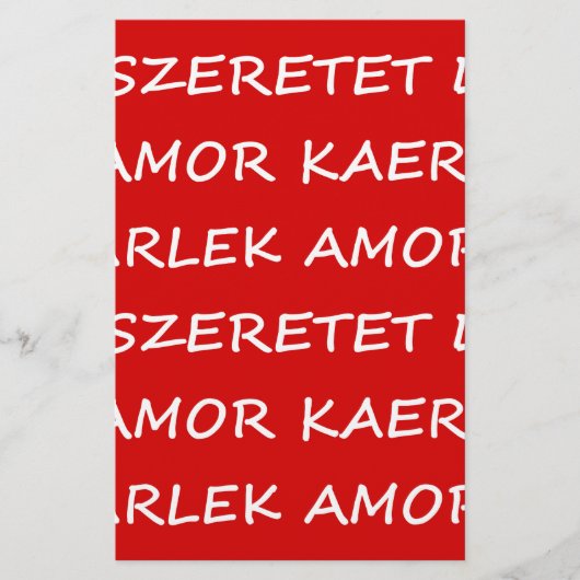 Love International Briefpapier (Voorkant)