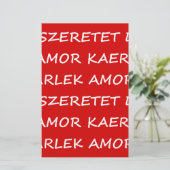 Love International Briefpapier (Staand voorkant)