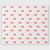 Love Intertwined Hearts Custom Monogrammed Cadeaupapier (Vlak)