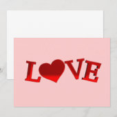 Love Invitation Kaart (Voorkant / Achterkant)