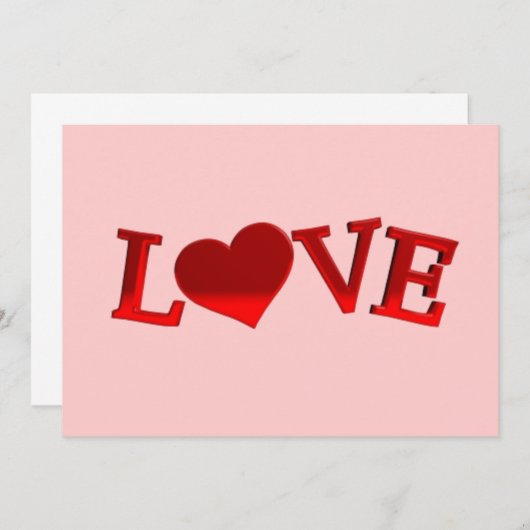 Love Invitation Kaart (Voorkant / Achterkant)