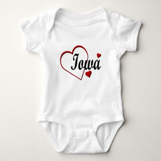 Love Iowa Hearts Infants Creeper Romper (Voorkant)
